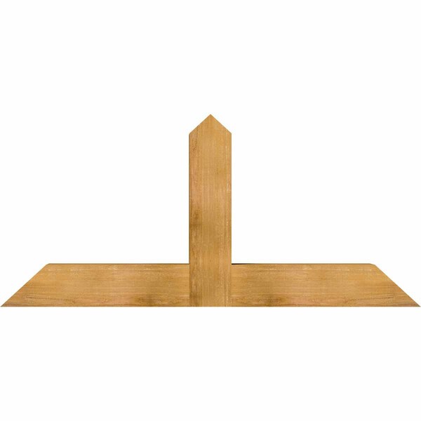 Ekena Millwork Portland Rough Sawn Timber Gable Bracket, Western Red Cedar, 60"W x 27"H x 6"D x 6"F, 11/12 Pitch GBW060X27X0606POR00RWR - main